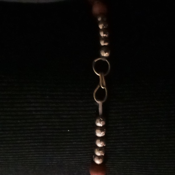 Peacock and Blue Rock Style Beaded Necklace - Picture 7 of 7